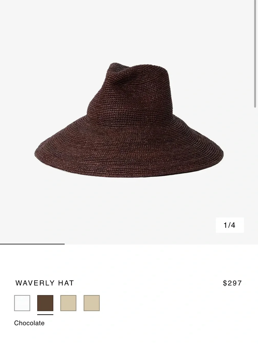 Janessa Leone Brown Waverly Hat